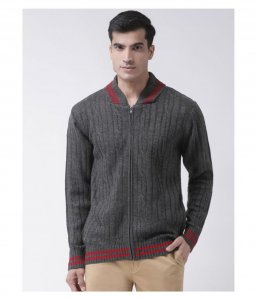 Charcoal High Neck Sweater