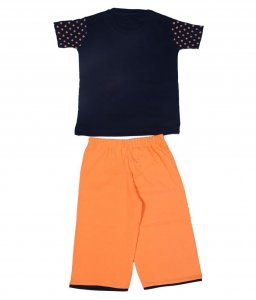 1ly Garments, Boys Round Neck T-Shirt with Three Fourth Shorts